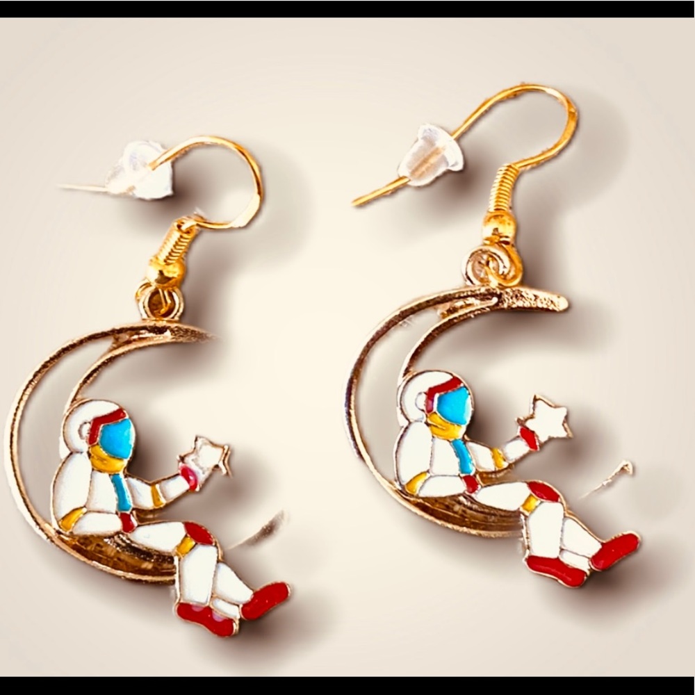 Astronaut earrings